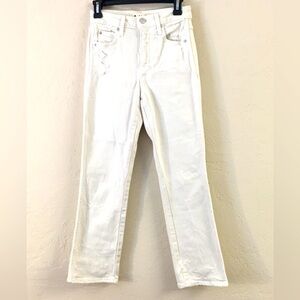AMO Bella Jeans Size 25 White Oak Straight Leg Stretch Denim